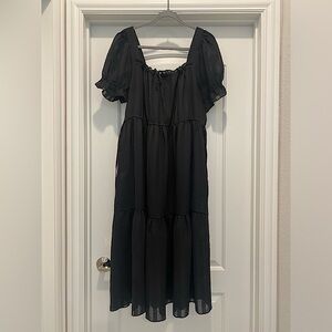 Madewell silk black dress